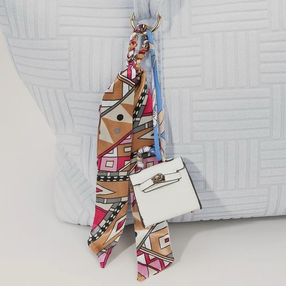 Lima Limon White Mini Bag Charm /Key Chain NWT - Picture 2 of 3